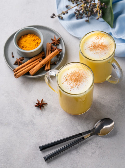 Golden Milk Latte with Cinnamon and Turmeric