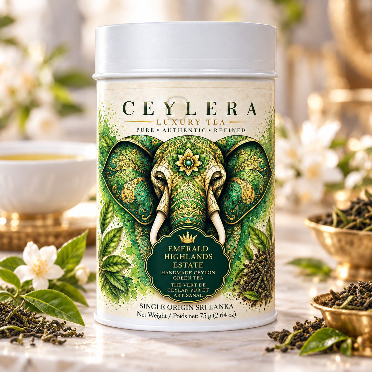Ceylera Emerald Highlands Estate 75 g tea tin