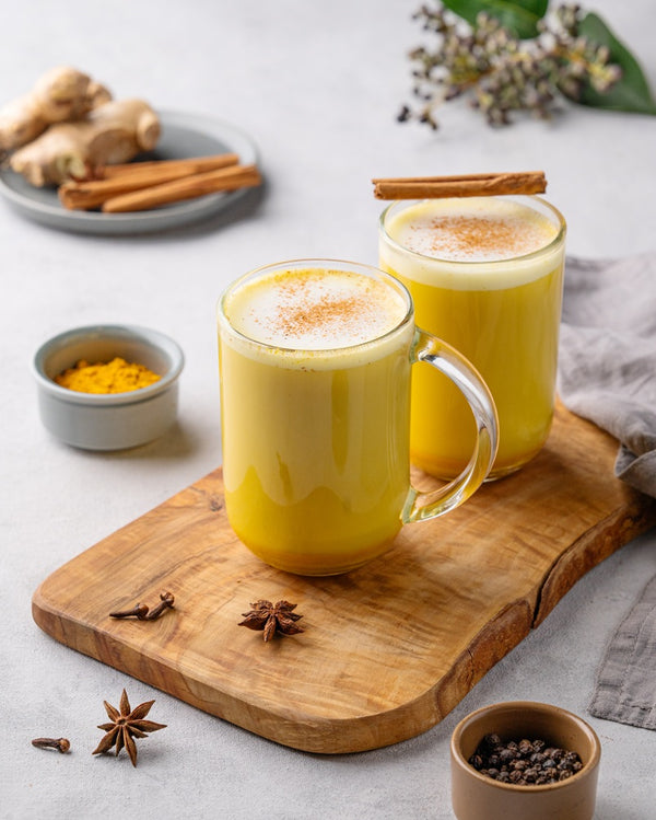 Golden Milk Latte with Cinnamon and Turmeric